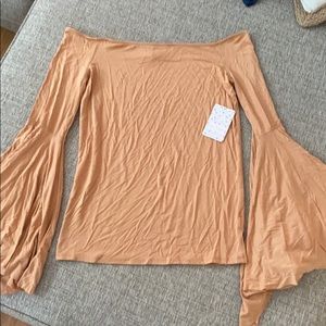 Free People bell sleeve top